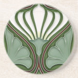 Sandstone Coaster Art Nouveau<br><div class="desc">Beautiful Marble Stone Coaster elegant design art nouveau printer,  ideal to protect your furniture from moisture and scratches,  it has a cork on the back or use it as a decoration in your home</div>