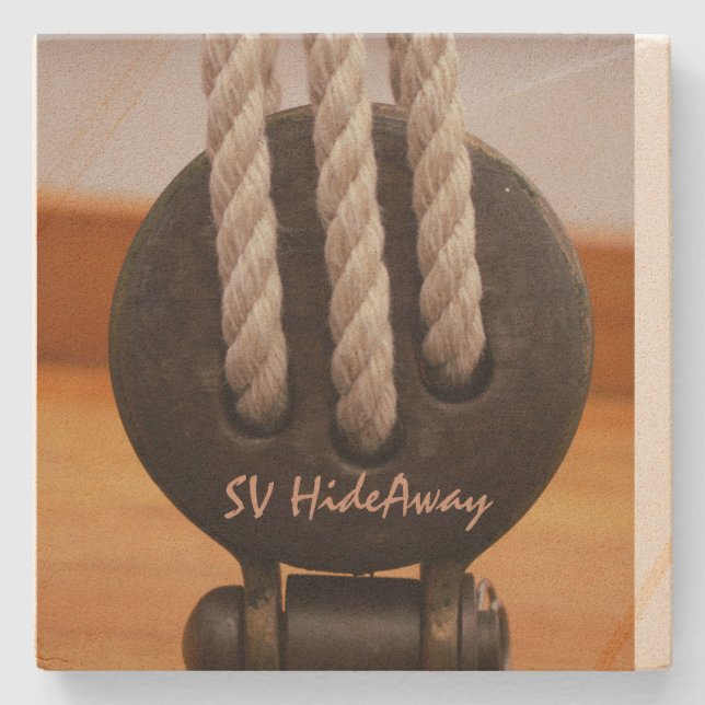 Sandstone Coaster Custom Nautical (Front)