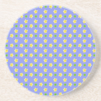 Sandstone Coaster Primroses, Violet Blue, Polkas