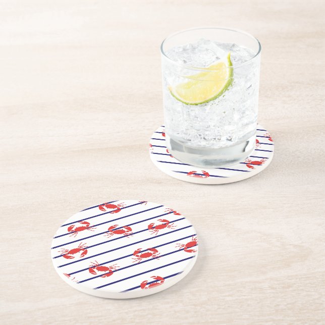 Sandstone Coaster Red Crab (Side)