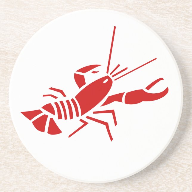 Sandstone Coaster Red Lobster (Front)