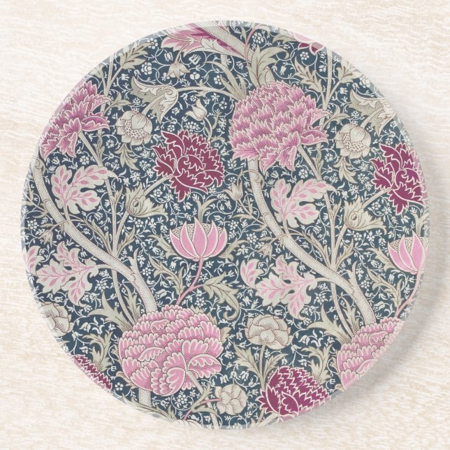 SANDSTONE COASTER : WILLIAM MORRIS : FLORAL (Front)