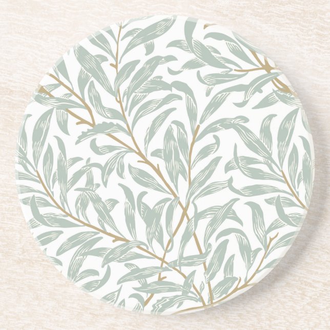 SANDSTONE COASTER : WILLIAM MORRIS : WILLOW (Front)