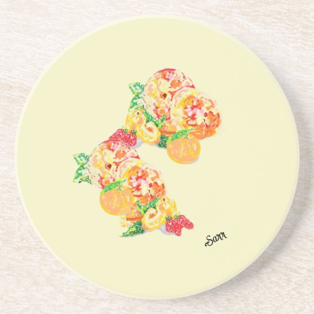 Sandstone Coasters : Fruits of Color (Front)
