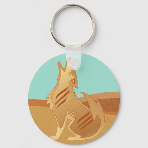 Sandstone Coyote Keychain