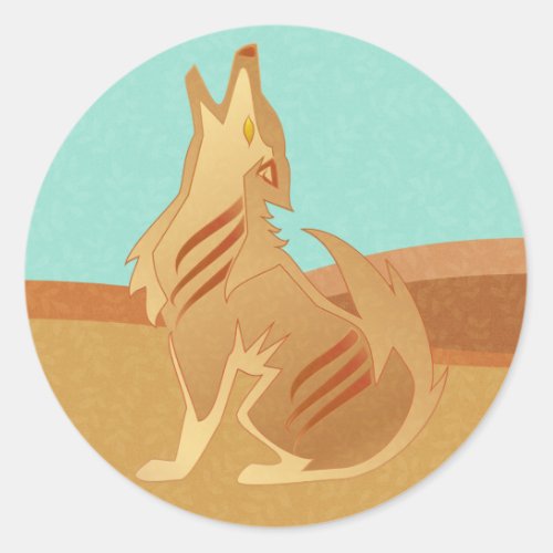 Sandstone Coyote Stickers