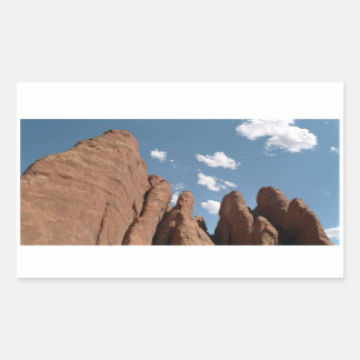 Sandstone Fins Utah Desert Photo Rectangular Sticker