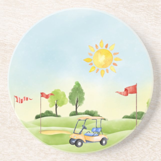 Sandstone Golf Coaster (Front)