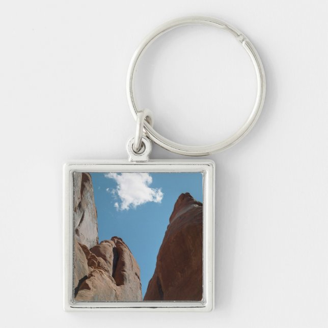 Sandstone Rock Fins Utah Desert Photo Keychain (Front)