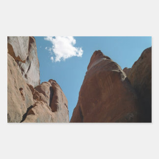 Sandstone Rock Fins Utah Desert Photo Rectangular Sticker