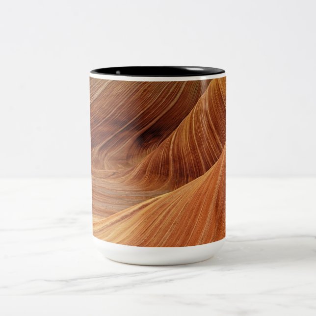 Sandstone Rock Formations Two-Tone Coffee Mug (Center)
