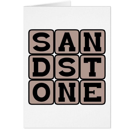 Sandstone, Sedimentary Rock Cards (Front)