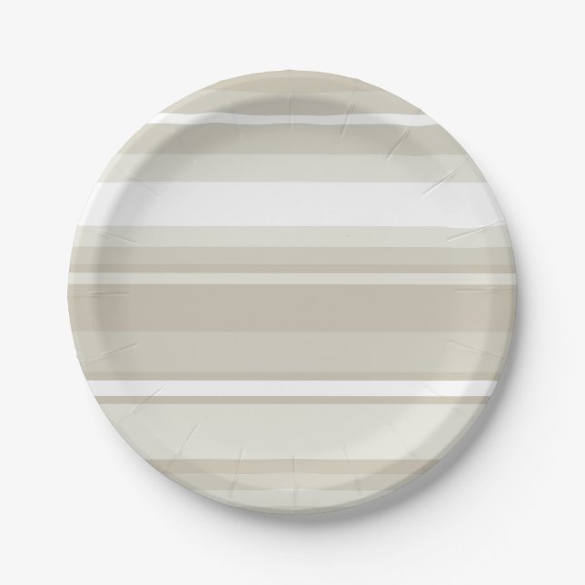Sandstone stripes paper plates (Front)