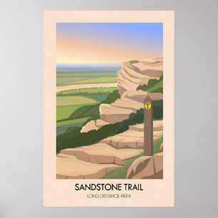 Sandstone Trail Long Distance Hiking Trail Travel Poster
