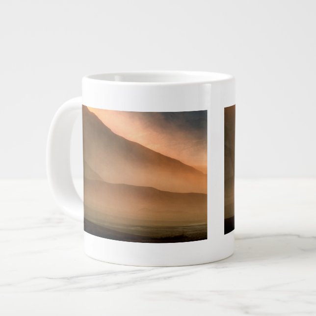 Sandstorm at Mesquite Sand Dunes, Sunset Giant Coffee Mug (Front Left)