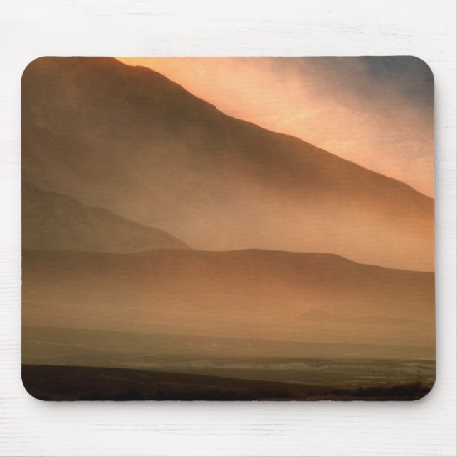 Sandstorm at Mesquite Sand Dunes, Sunset Mouse Pad (Front)