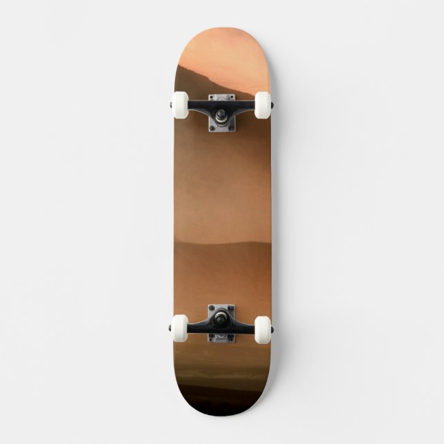 Sandstorm at Mesquite Sand Dunes, Sunset Skateboard Deck (Front)