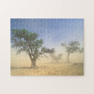 Sandstorm In Kalahari Desert, Kgalagadi Jigsaw Puzzle