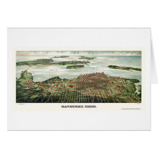 Sandusky, OH Panoramic Map - 1898 Cards