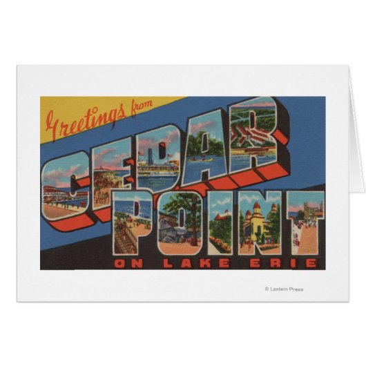 Sandusky, Ohio - Lake Erie - Cedar Point Cards (Front Horizontal)