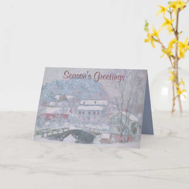 Sandvika, Norway by Monet Holiday Card (Yellow Flower)