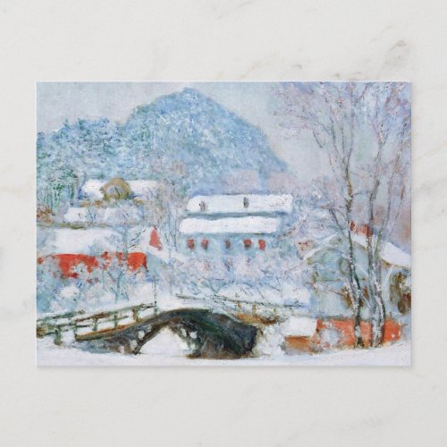 Sandviken Village in the Snow Claude Monet Postcard