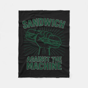 Sandwich Against The Machine Vintage Litical Activ Fleece Blanket