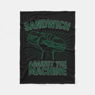 Sandwich Against The Machine Vintage Litical Activ Fleece Blanket