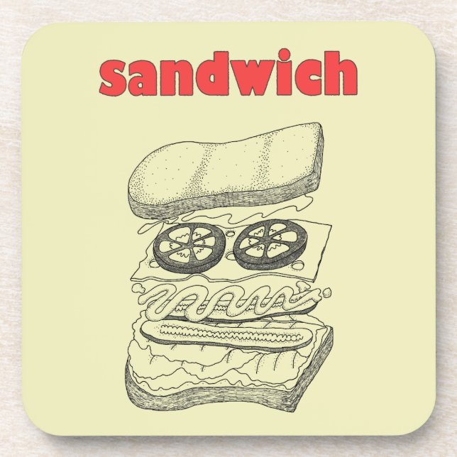 Sandwich Beverage Coaster (Front)