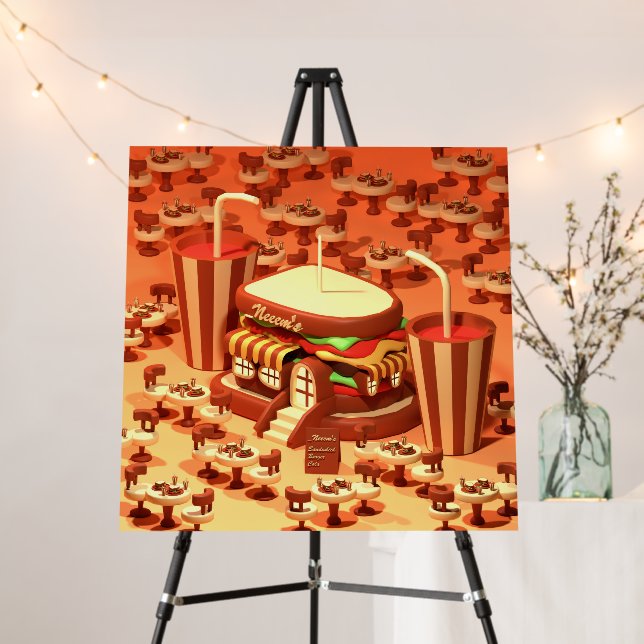 Sandwich Cafe 0.1 Foam Board (In Situ (Stand))