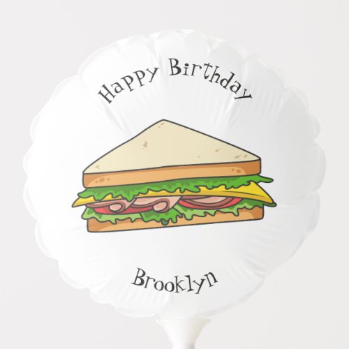 Sandwich cartoon illustration  balloon