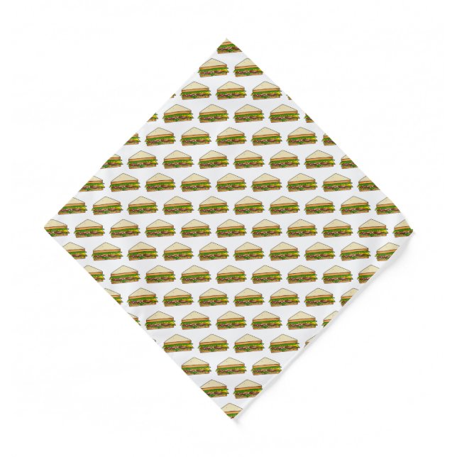 Sandwich cartoon illustration  bandana (Front)