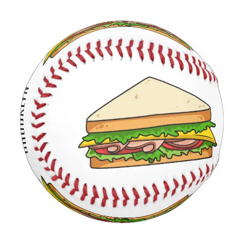 Sandwich cartoon illustration baseball