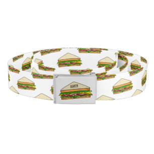 Sandwich cartoon illustration belt