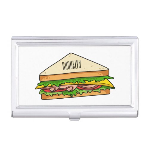 Sandwich cartoon illustration business card case