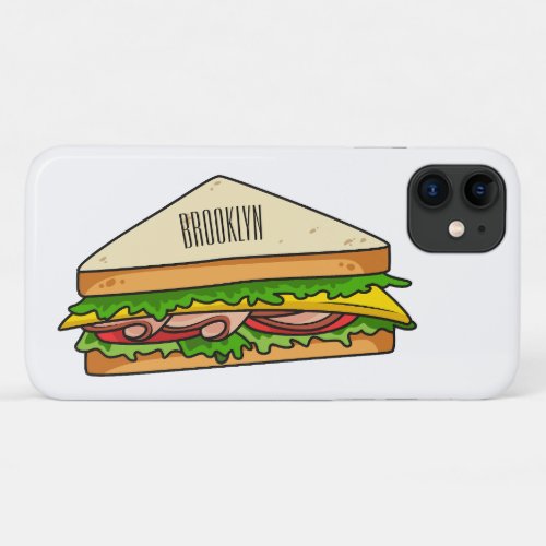 Sandwich cartoon illustration iPhone 11 case