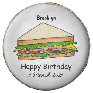 Sandwich cartoon illustration chocolate covered oreo