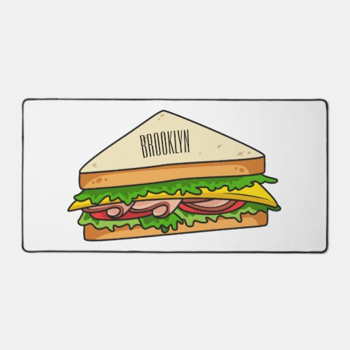 Sandwich cartoon illustration desk mat