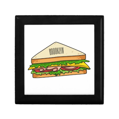 Sandwich cartoon illustration gift box