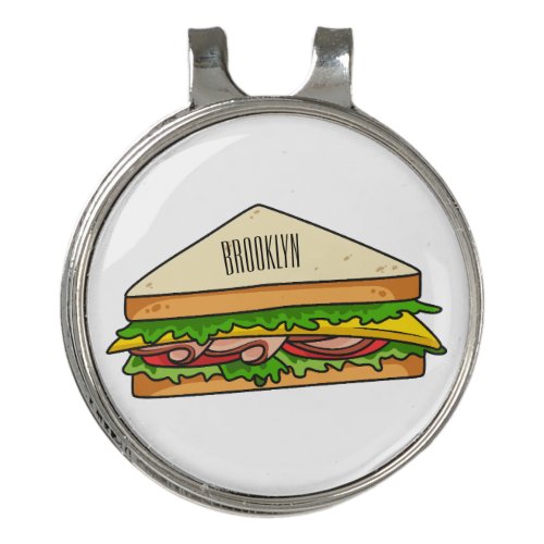 Sandwich cartoon illustration  golf hat clip
