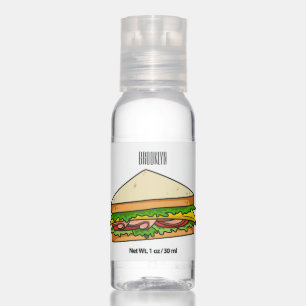 Sandwich cartoon illustration hand sanitizer