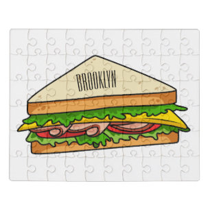 Sandwich cartoon illustration jigsaw puzzle