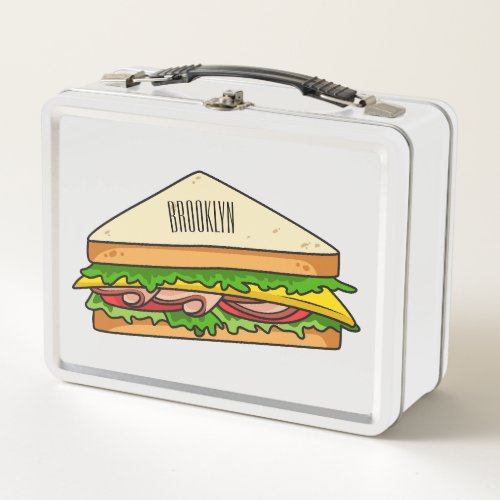 Sandwich cartoon illustration  metal lunch box