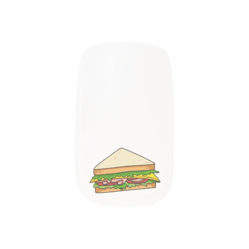 Sandwich cartoon illustration minx nail art