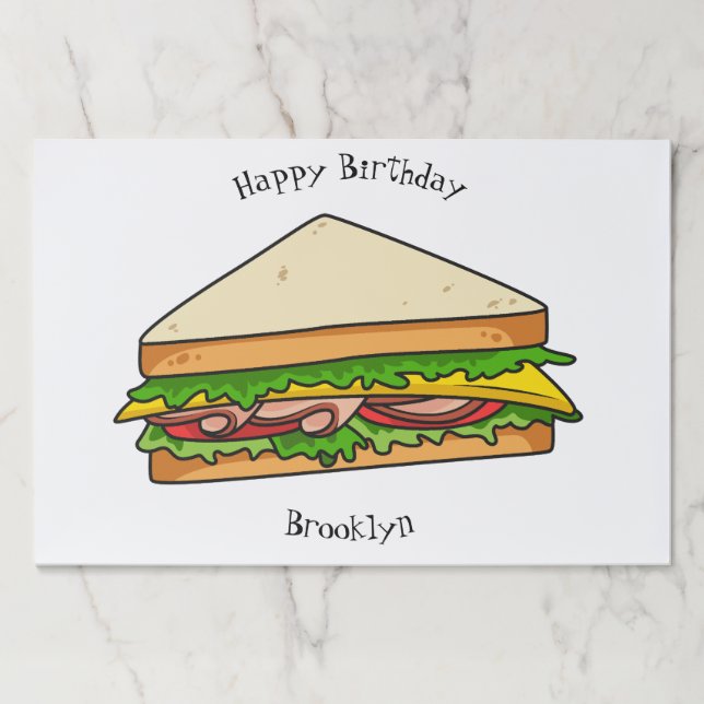 Sandwich cartoon illustration  paper pad (Front)