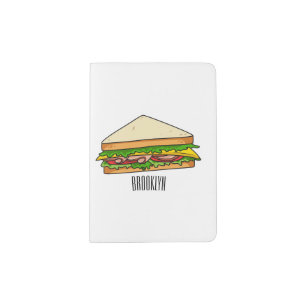 Sandwich cartoon illustration passport holder
