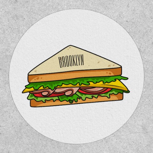 Sandwich cartoon illustration patch