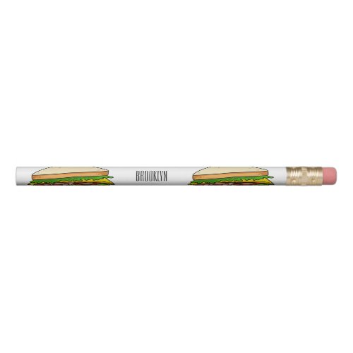 Sandwich cartoon illustration  pencil