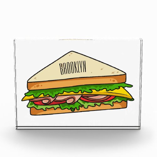 Sandwich cartoon illustration photo block