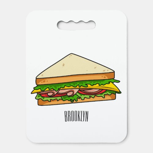 Sandwich cartoon illustration seat cushion